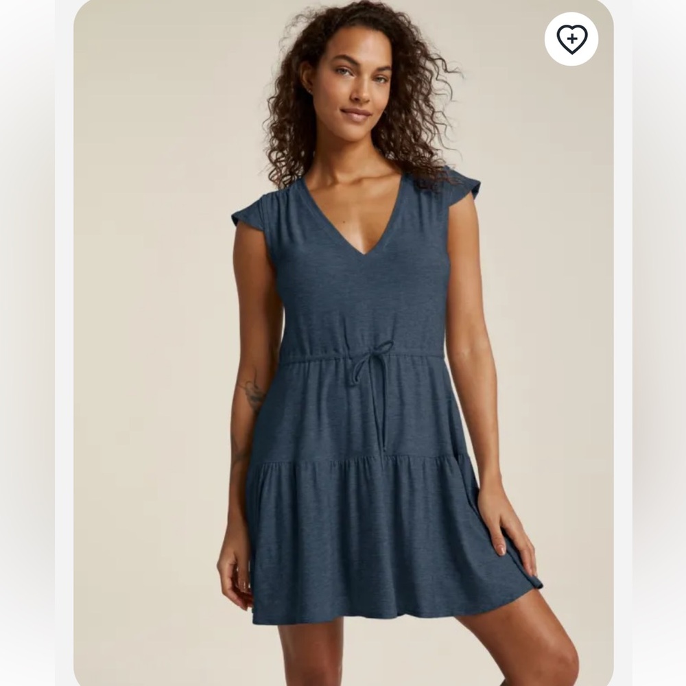 Beyond Yoga Spacedye Featherweight Out and About Ruffle Dress NWOT